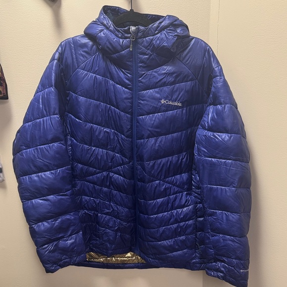 Columbia purple/Royal Blue puffer jacket/coat size 2X Omni Heat - Picture 1 of 13